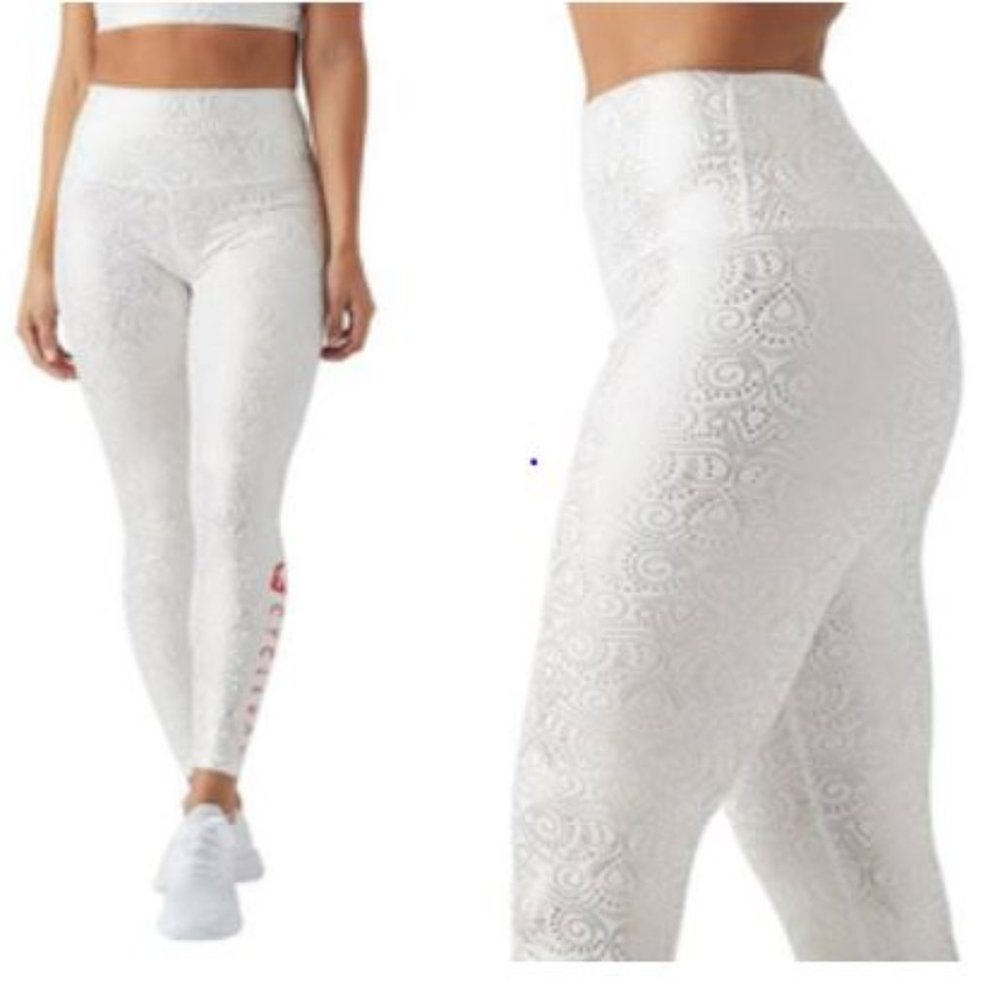 Cyclebar Royal Tides Leggings White/Gold